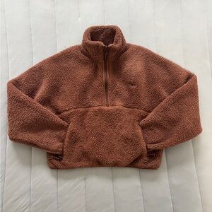 Brown Aritzia Fleece Pullover